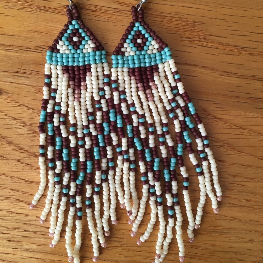 Seed bead earrings